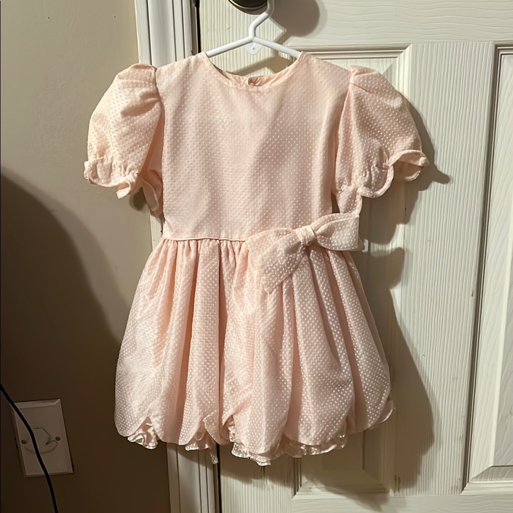 Vintage Pink Dress with Bow Details